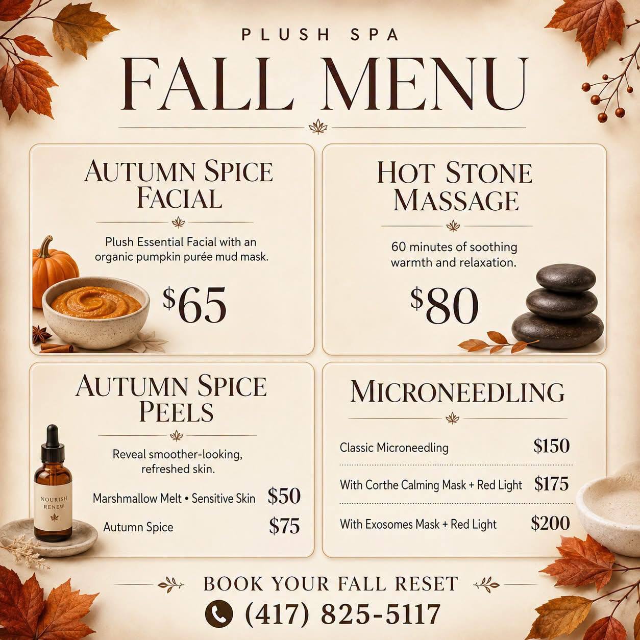 Plush Spa Fall special